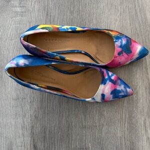 BCBGeneration Vibrant Blue and Pink 3 inch Heels